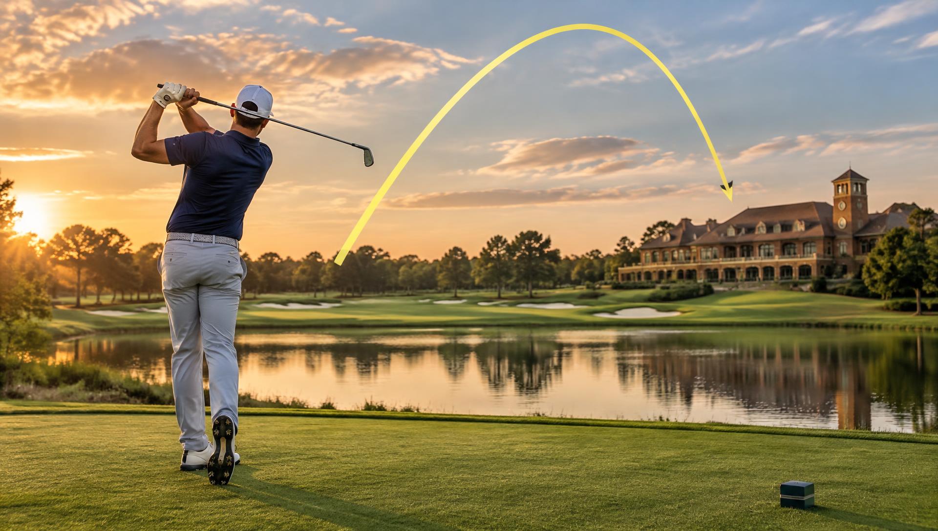 Golfer working on shotmaking with a coach