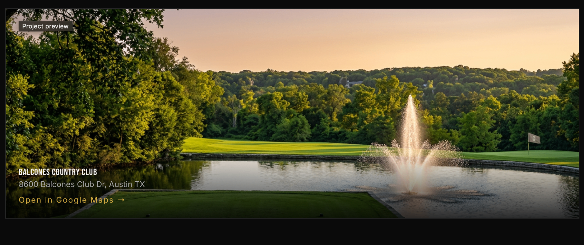 Balcones Country Club golf course in Austin, Texas
